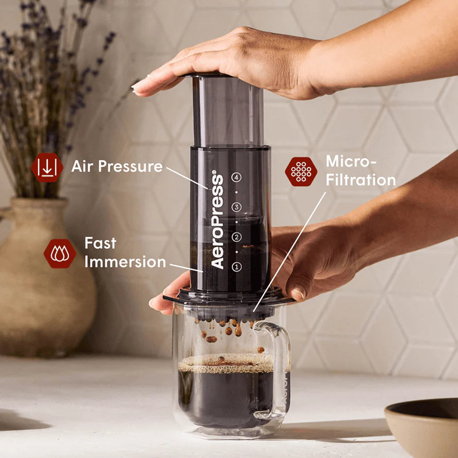 AeroPress Coffee Maker - Clear Black